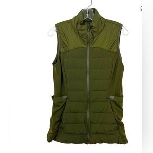 Lululemon Down For it All vest Women’s size 10 Olive green like new!
